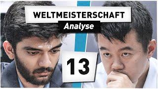 GUKESH vs DING || Partie 13 || Schach WM 2024