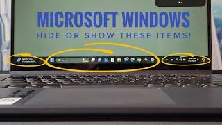 ●Microsoft Windows | How To Hide Or Show Taskbar Items & System Tray Icons!