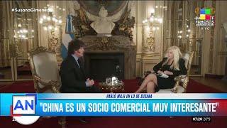 ️ ENTREVISTA DE SUSANA GIMÉNEZ A JAVIER MILEI: "Me sorprendí gratamente con China"