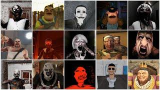 ️Jumpscares Battles #1 - Granny Recaptured VS Hello Neighbor 2 VS Evil Nun PC VS The Twins PC &+️