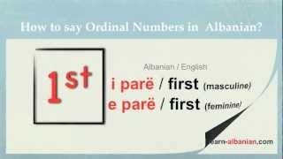 How to learn Albanian ordinal numbers? Learn Albanian