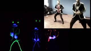 Black light theatre Prague HILT - choreography rehersal 1