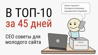 Поисковое СЕО продвижение молодого сайта. В ТОП за 45 дней. Видео №15