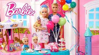 Barbie & Ken Family Birthday Surprise Morning Routine