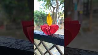 Diwali Diya Making At Home With Paper Craft | Akash kandil #diwali #shorts #diy #diwali2024