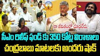 సీఎం రిలీఫ్ ఫండ్ కు 350 కోట్ల విరాళాలు CM CHandrababu About CM Relief Fund in Vijayawada Floods