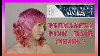 PERMANENT PINK HAIR DYE !? Pravana Vivids Everlasting | How to color a wig tutorial