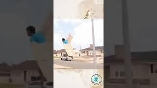 Man Flying With Cardboard Wings