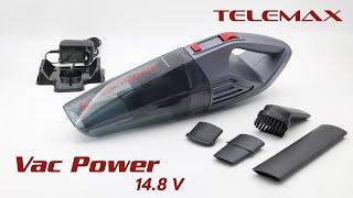 Telemax VacPower, επαναφορτιζόμενο σκουπάκι 14,8 V, υγρών/ στερεών, με μπαταρία λιθίου.