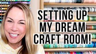 Craft Room Setup! Organization & Storage Tips for Craft Supplies + Decor Ideas | Organize With Me