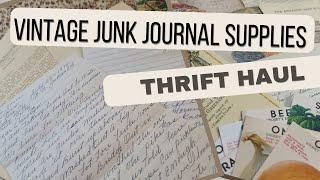 Vintage Junk Journal Supplies:  Thrift Shop & Antique Store Haul  #junkjournalsupplies #thrifthaul