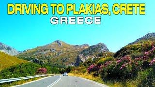 DRIVING FROM CHANIA TO PLAKIAS, CRETE, GREECE | BEAUTIFUL SCENERY | 4K