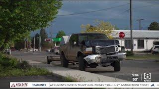 Suspect arrested after pickup truck hits building in Missoula