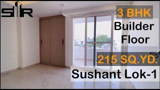 Builder Floor in Sushant Lok -1 Gurgaon | 3 BHK Builder Floor | 215 SQ YARD | Golf Course Road