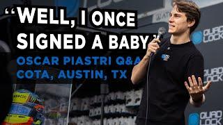 "I ONCE SIGNED A BABY" | OSCAR PIASTRI Q&A AUSTIN, TX | QUAD LOCK