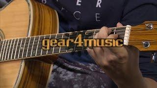 Deluxe Folk Acoustic Guitar by Gear4music, Zebrano