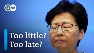 Will Hong Kong leader Carrie Lam's new apology move protesters? | DW News