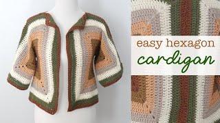 Easy Crochet Hexagon Cardigan