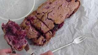 Raspberry blackberry coconut loaf cake