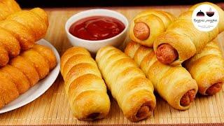 СОСИСКИ В ТЕСТЕ  Рецепт теста самый простой  Sausages in Dough