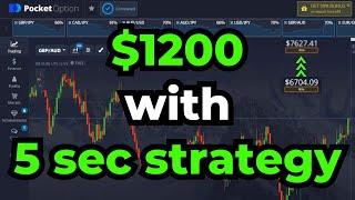 5 SEC strategy Results 1200.00 Profits | New Binary Options 5 Sec Strategy