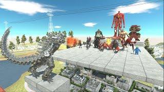 Mechagodzilla Rescue Pikacu from Colossal Titan - Animal Revolt Battle Simulator