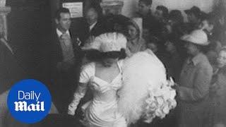 Archive footage shows Gloria Vanderbilt getting married at 17 - Daily Mail