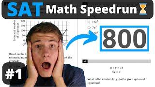  Digital SAT Math Speedrun - Perfect Math Scorer!  Test 1