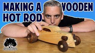 How To Make A Wooden Toy Hot Rod // Woodworking