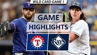 Texas Rangers vs. Tampa Bay Rays Highlights | Wild Card Game 1