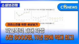 [소셜] 사회ㅣ학교폭력 피해 학생 6만 8000명, 11년 만에 역대 최고 (이한승)ㅣCTS뉴스