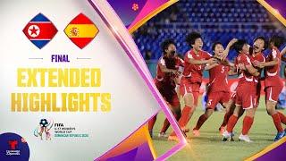 RPD de Corea vs España | Highlights Copa Mundial Femenina Sub-17 | Final | Telemundo Deportes