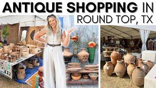 SHOPPING FOR ANTIQUES AT AMERICA'S LARGEST ANTIQUE FAIR!! || ROUND TOP TEXAS VLOG || VINTAGE DECOR