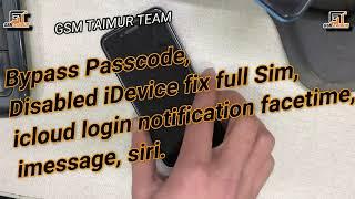 iPhone Disabled & iCloud Bypass Permanently Unlock SIM Working, iCloud login notification, Siri.