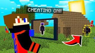 Using Security Cameras To Cheat In Hide And Seek in Minecraft