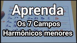 Os 7 Campos Menores mais usados (Tabela de Campos harmônicos menores)