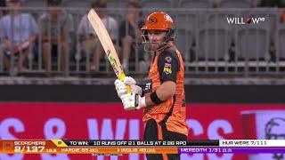 Josh Inglis 53 runs vs Hobart Hurricanes| 46th Match - Perth Scorchers vs Hobart Hurricanes