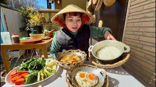 Japan bữa cơm rau luộc hột vịt chiên cuộc sống nông thôn ở Nhật cảm thấy buồn