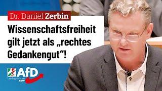 Wissenschaftsfreiheit gilt jetzt als „rechtes Gedankengut“! – Prof. Dr. Daniel Zerbin (AfD)