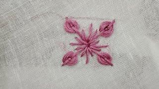 Hand Embroidery for beginners basic stitch flower #youtubeshorts