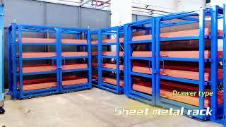 drawer type sheet metal rack