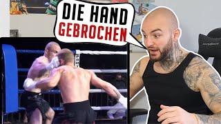 HAND AM KOPF GEBROCHEN!! HARTE BAREKNUCKLE KÄMPFE!!  CAGE AMATEURS UK RINGLIFE reaction