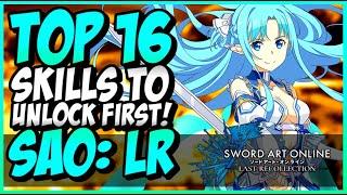 SAO: LR TOP 16 BEST SKILLS To Unlock FIRST! | Sword Art Online Last Recollection PS5 Gameplay #SAOLR