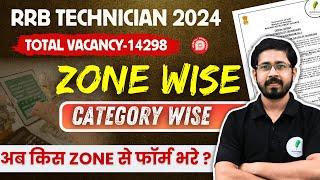 Vacancy बढ़ने के बाद किस Zone से Form Apply करें: RRB Technician Vacancy 2024