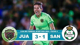 Juarez Femenil vs Santos Laguna 3-1 Resumen Goles 2024