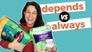 Manage BLEEDING AFTER BIRTH with adult diapers {ALWAYS vs DEPENDS}