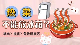 熱菜放進冰箱，冰箱會壞嗎？食物晾凉會發生什麽？UDSA建議的科學的方法是什麽？怎麽放才合適？溫度危險區