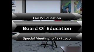 Board of Education 10-27-2020 Public Comment