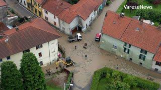 L'alluvione di Gavirate vista dal drone