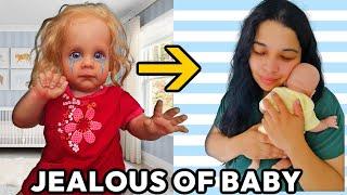 Reborn Toddler Girl Is Jealous Of Baby Brother Role Play